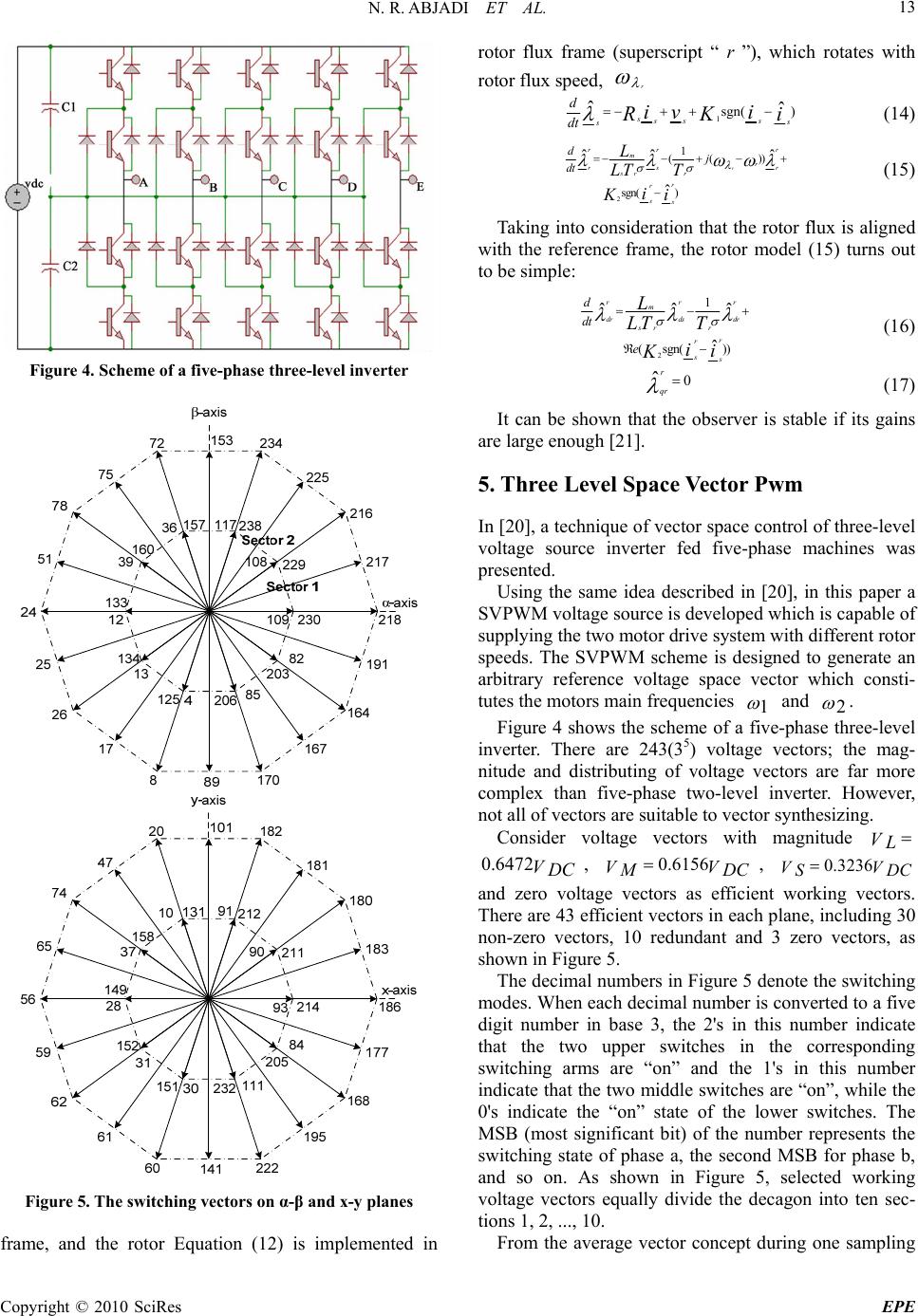 Three-Level Five-Phase Space Vector PWM Inverter for a Two Five-Phase ...