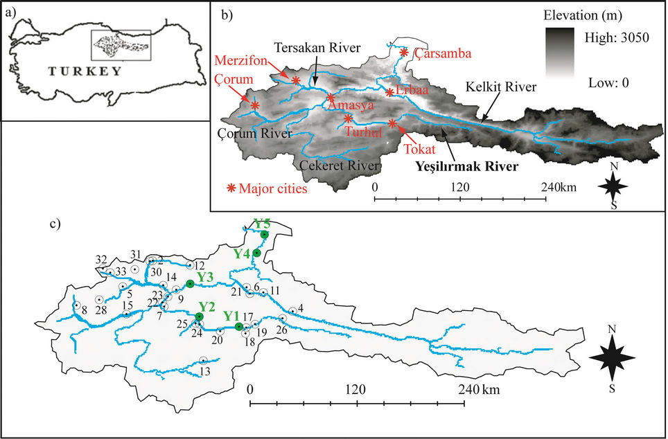 Turkiye Rivers A Study of the Yesilirmak River Catchment in Northern Turkey: Spatial ...