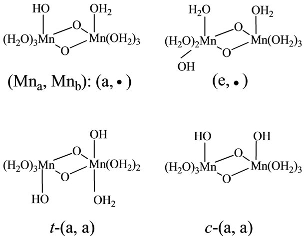 A B3LYP study on electronic structures of [(X) m Mn( μ -oxo) 2 Mn(Y) n ...