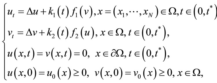 Blow-Up Phenomena for a Class of Parabolic Systems with Time Dependent ...