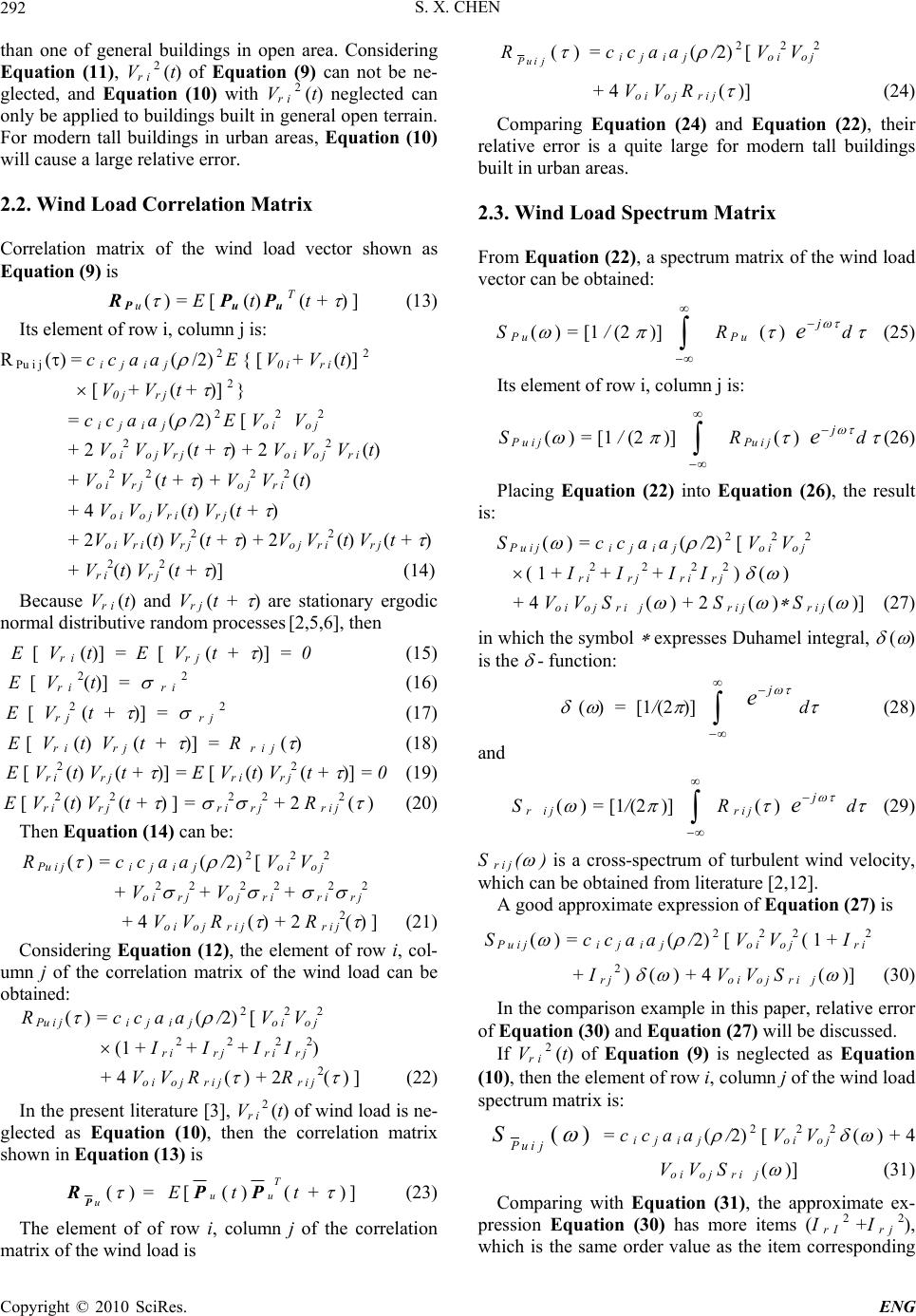 A More Precise Computation of Along Wind Dynamic Response Analysis for ...