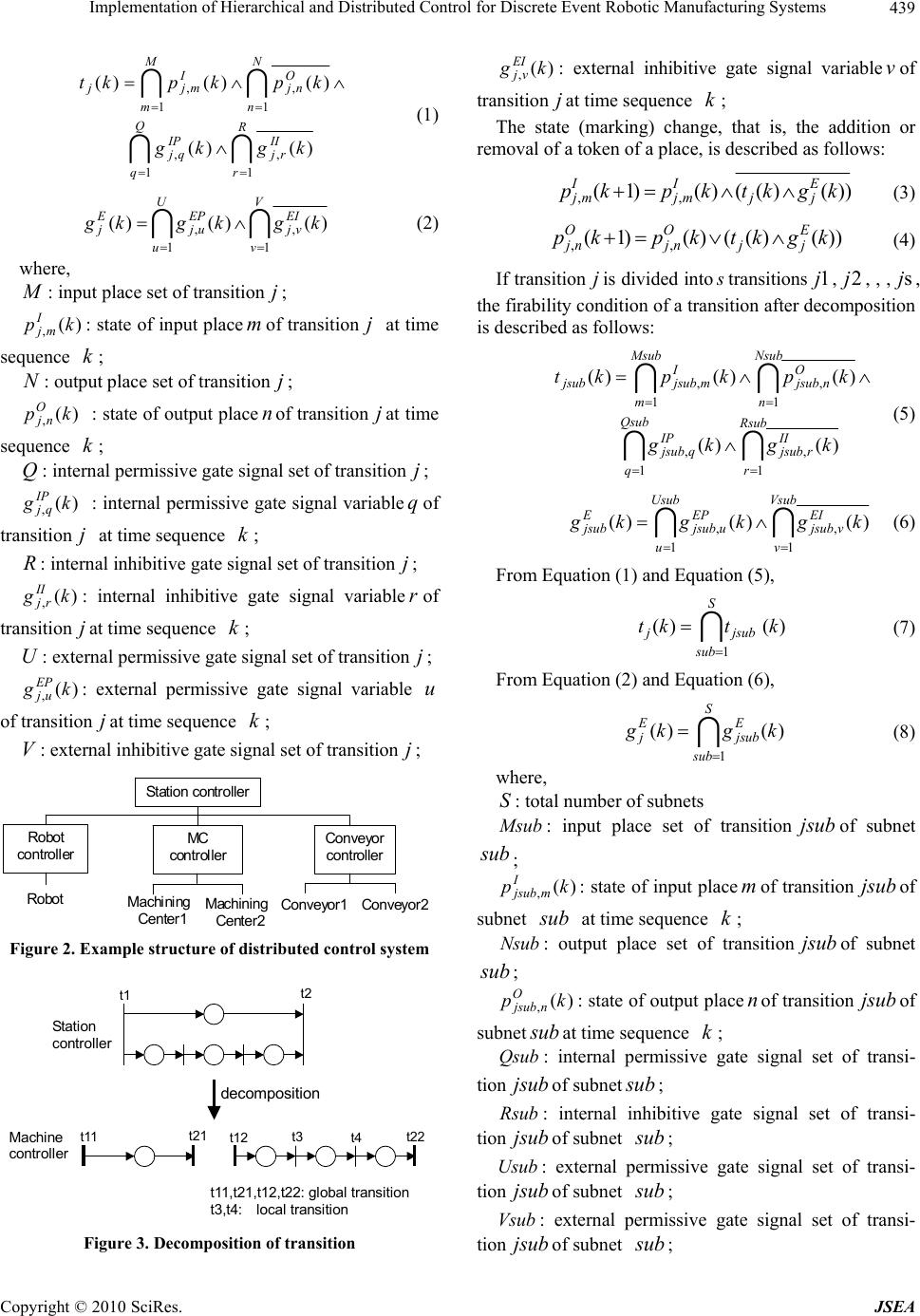 Implementation of Hierarchical and Distributed Control for Discrete Event  Robotic Manufacturing Systems, image size:969x1386