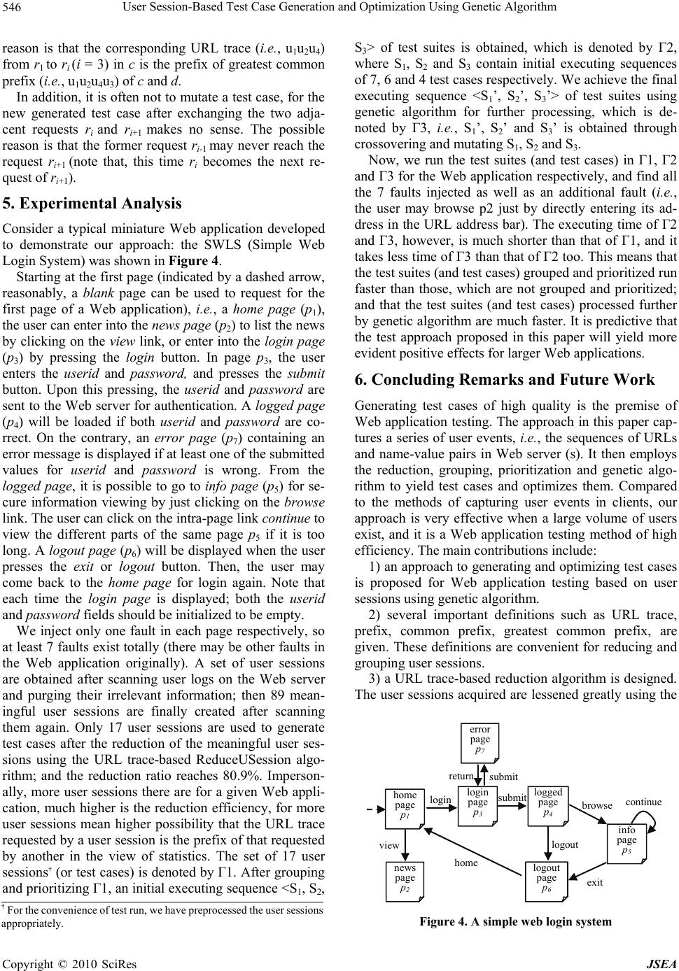 User Session-Based Test Case Generation and Optimization Using Genetic ...