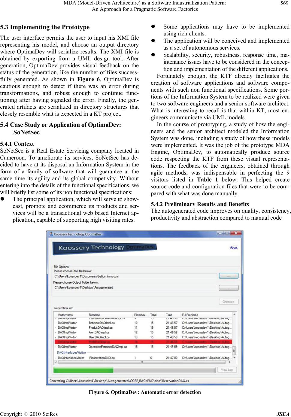 Mda Inca MDA (Model-Driven Architecture) as a Software Industrialization Pattern ...