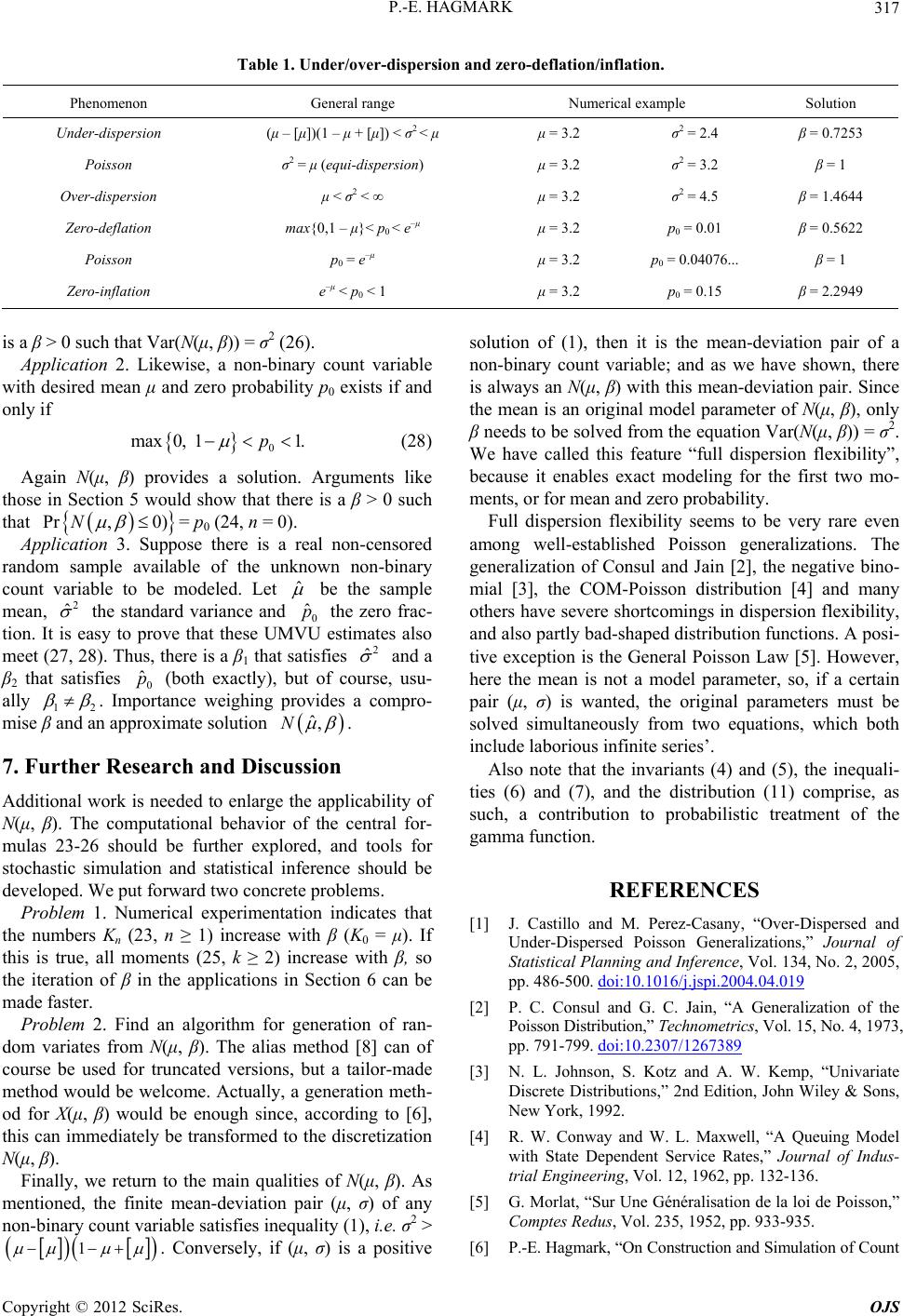 An Exceptional Generalization of the Poisson Distribution