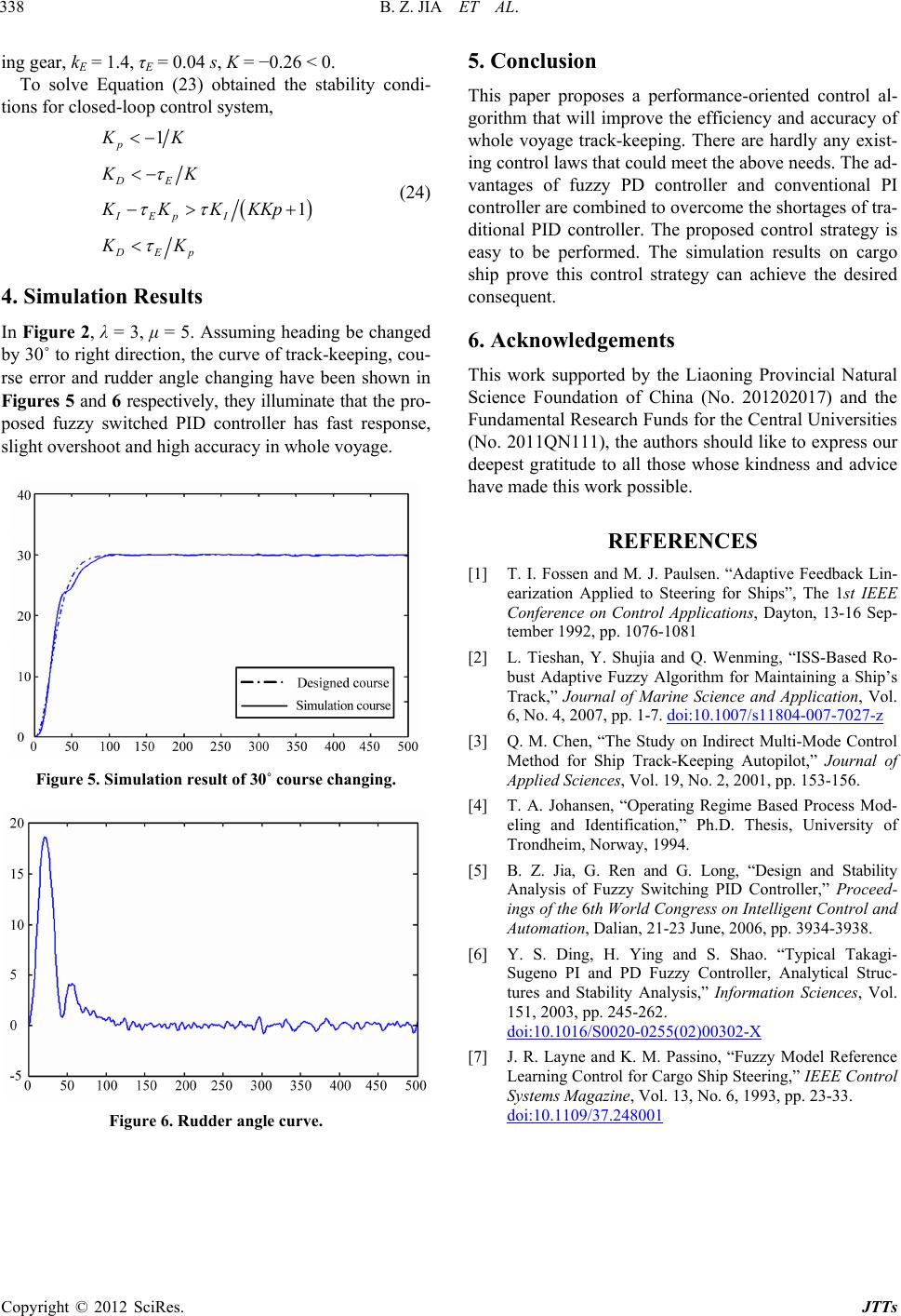Design and Stability Analysis of Fuzzy Switched PID Controller for Ship ...
