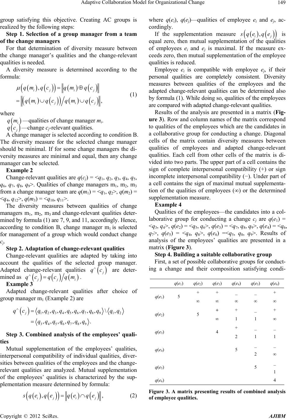 Adaptive Collaboration Model for Organizational Change