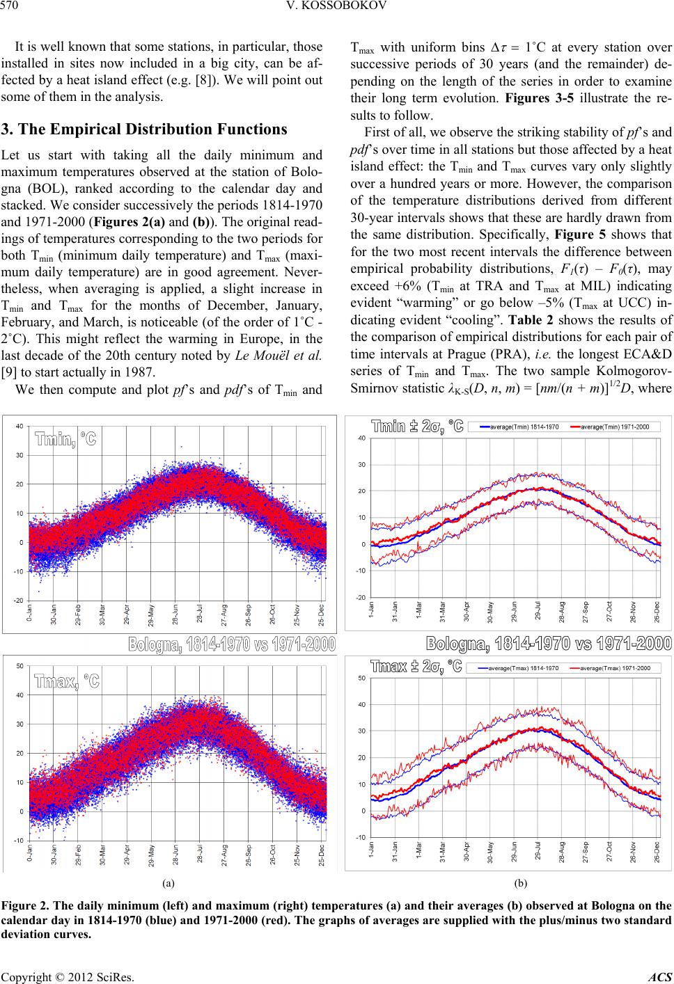 Spatial and Temporal Variations of Climate in Europe