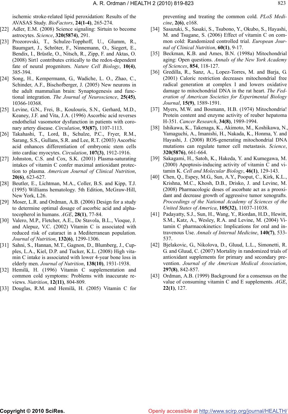 Vitamin C twice a day enhances health