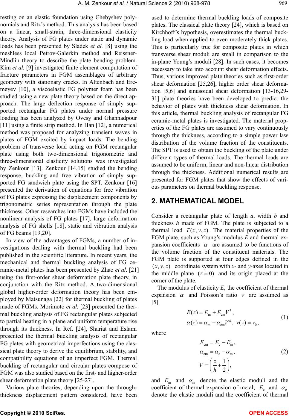 Thermal buckling analysis of ceramic-metal functionally graded plates