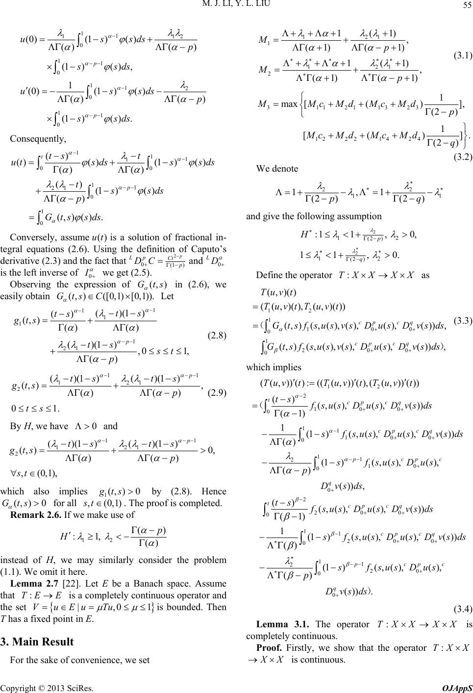 Existence and Uniqueness of Positive Solutions for a Coupled System of ...