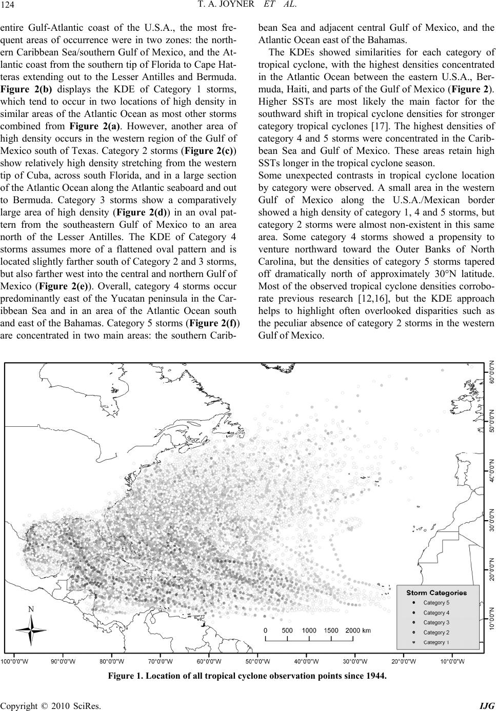Kernel Density Estimation of Tropical Cyclone Frequencies in the North ...