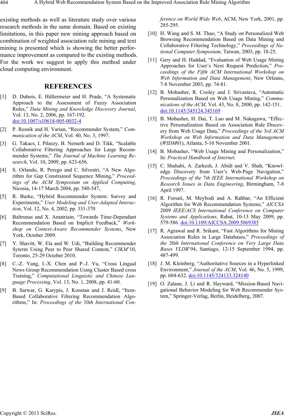 A Hybrid Web Recommendation System Based on the Improved Association ...