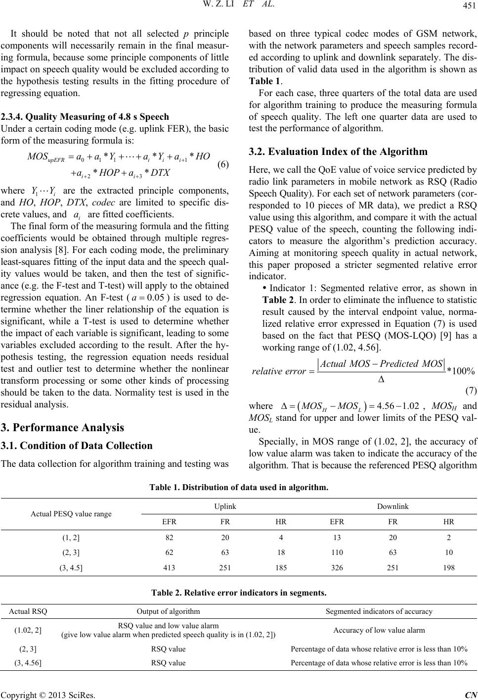 Radio Link Parameters Based QoE Measurement of Voice Service in GSM Network