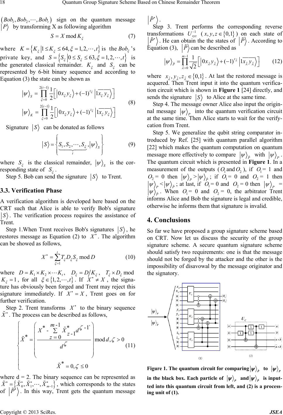 Quantum Group Signature Scheme Based on Chinese Remainder Theorem