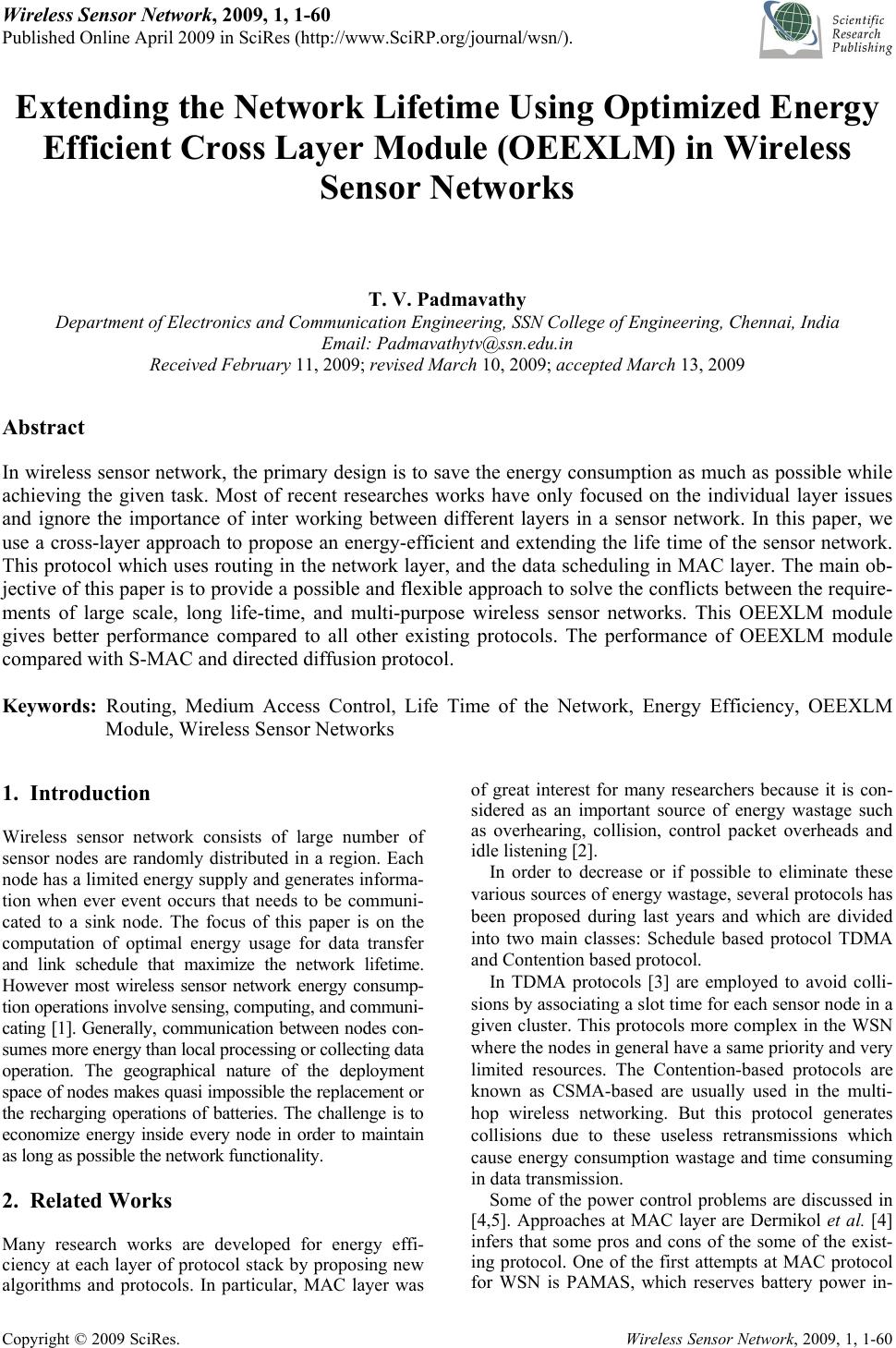 Extending the Network Lifetime Using Optimized Energy Efficient Cross ...