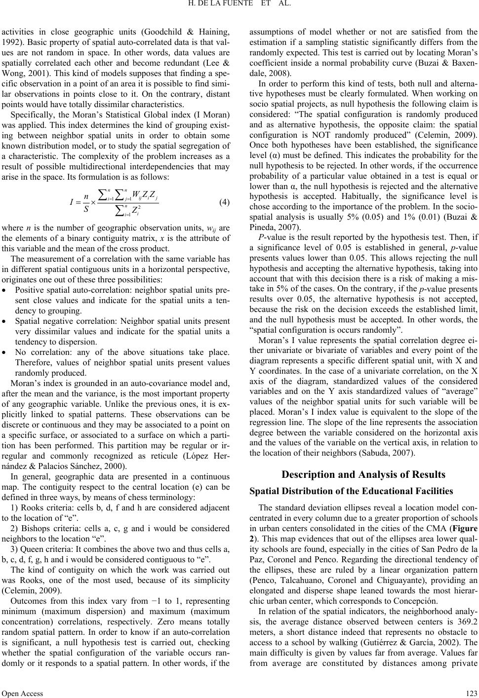 Socio-Spatial Inequality in Education Facilities in the Concepción ...