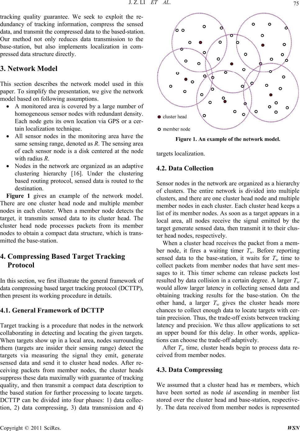 Compressing Information of Target Tracking in Wireless Sensor Networks