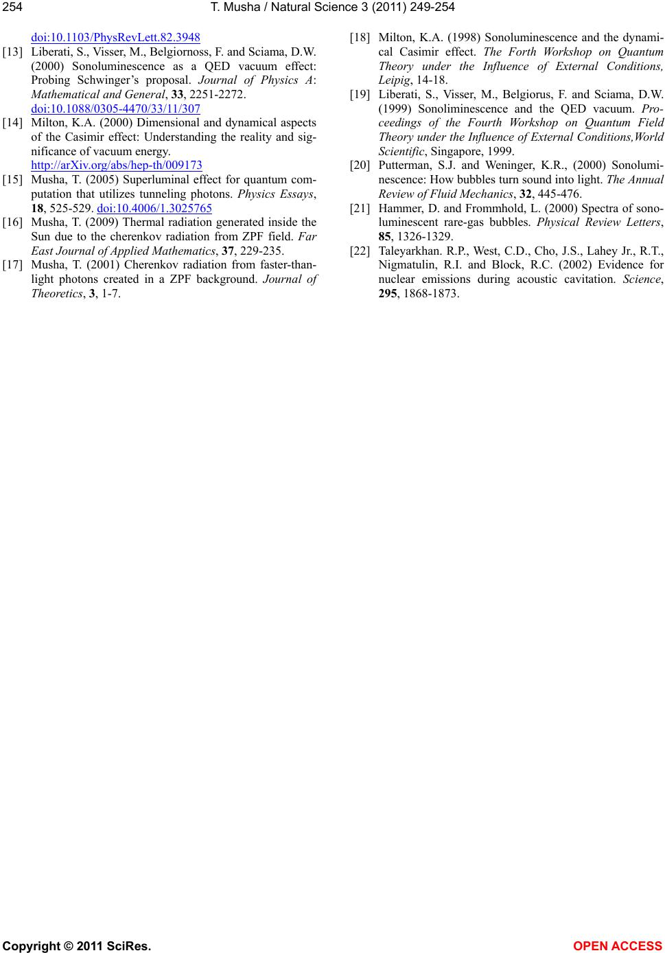 Another Possibility Of Sonoluminescence Due To The Cherenkov Radiation 