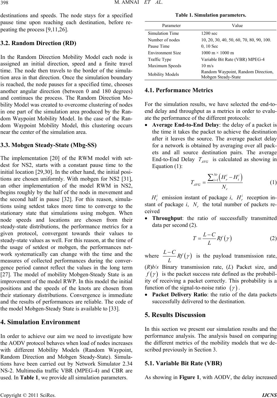 Impact of Mobility on Delay-Throughput Performance in Multi-Service ...