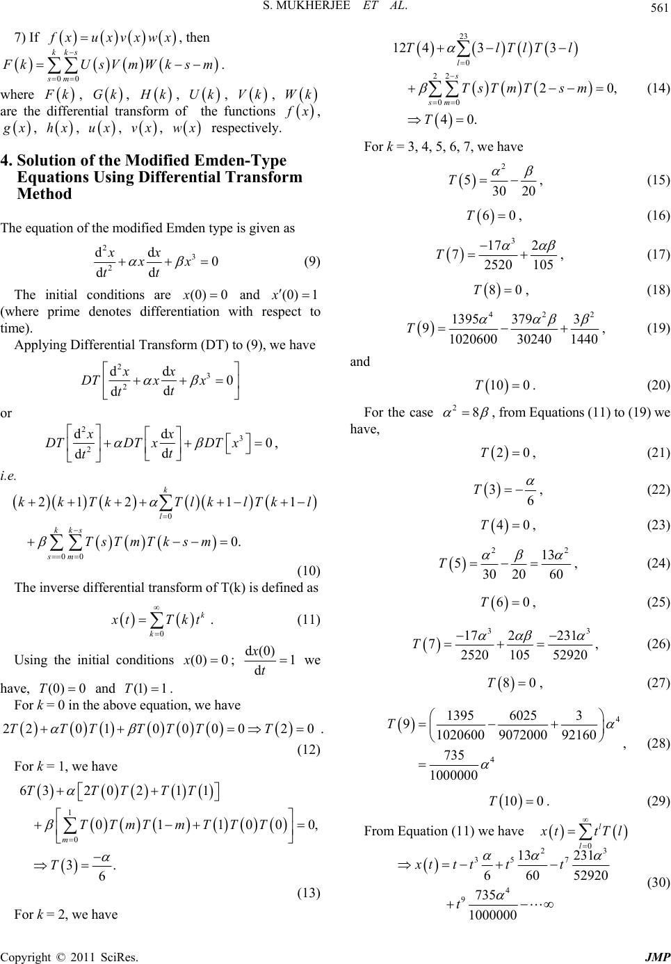 Solution of Modified Equations of Emden-Type by Differential Transform ...