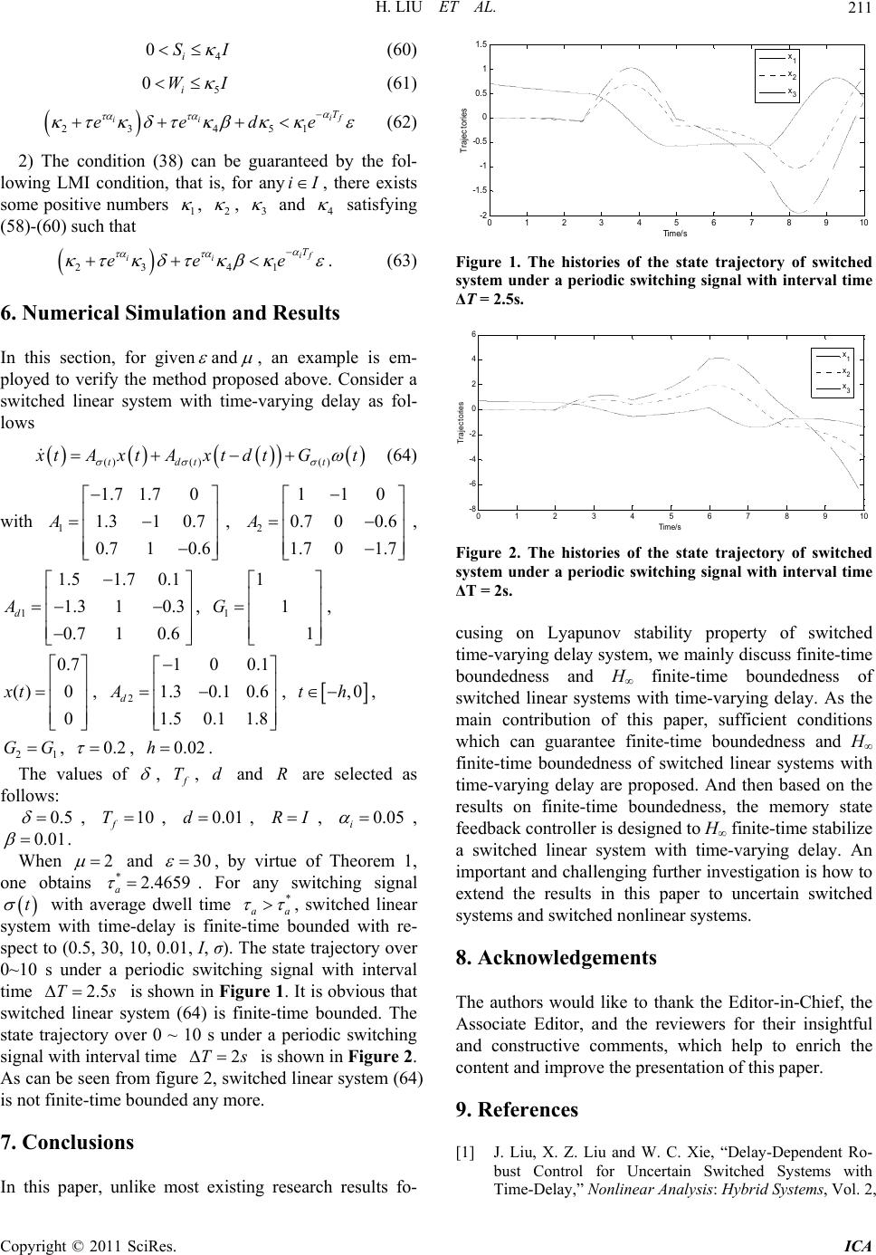 H ∞ Finite-Time Control for Switched Linear Systems with Time-Varying Delay
