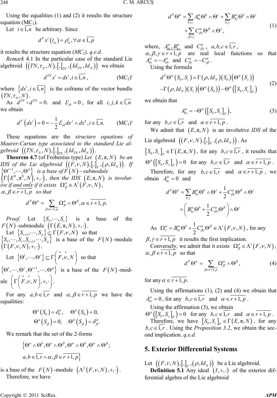 Interior and Exterior Differential Systems for Lie Algebroids