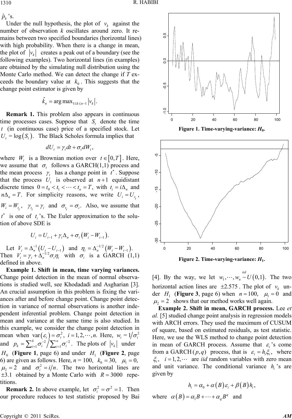 A Note on Change Point Detection Using Weighted Least Square