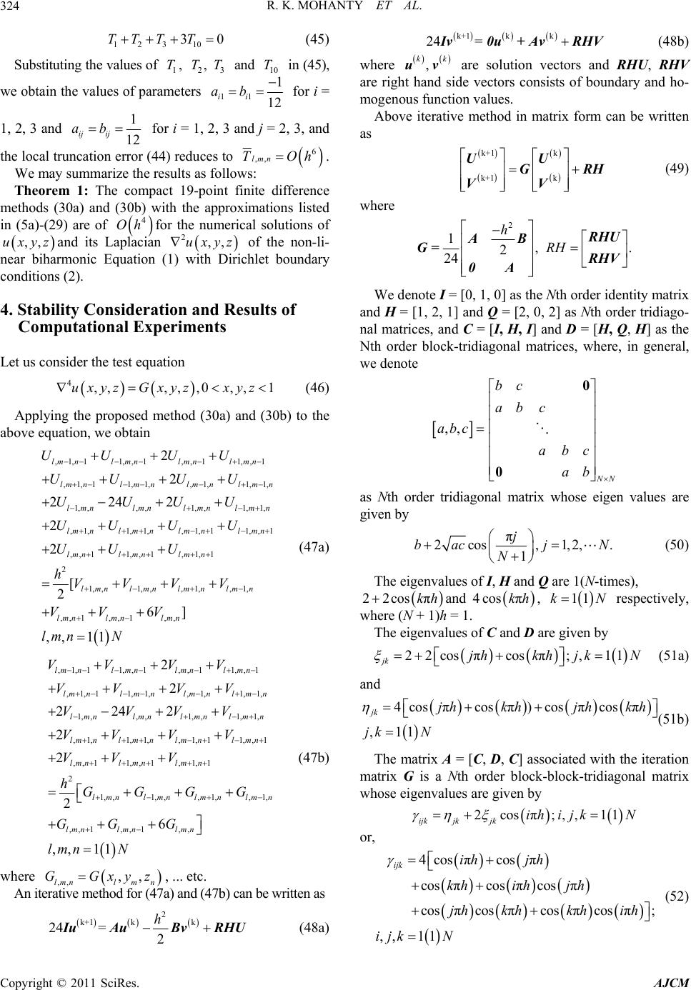 A New Fourth Order Difference Approximation for the Solution of Three ...